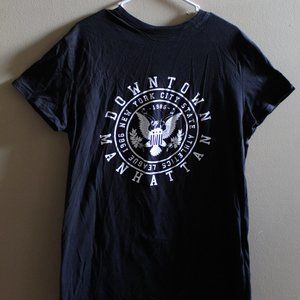 Black T-Shirt Dress Downtown Manhattan